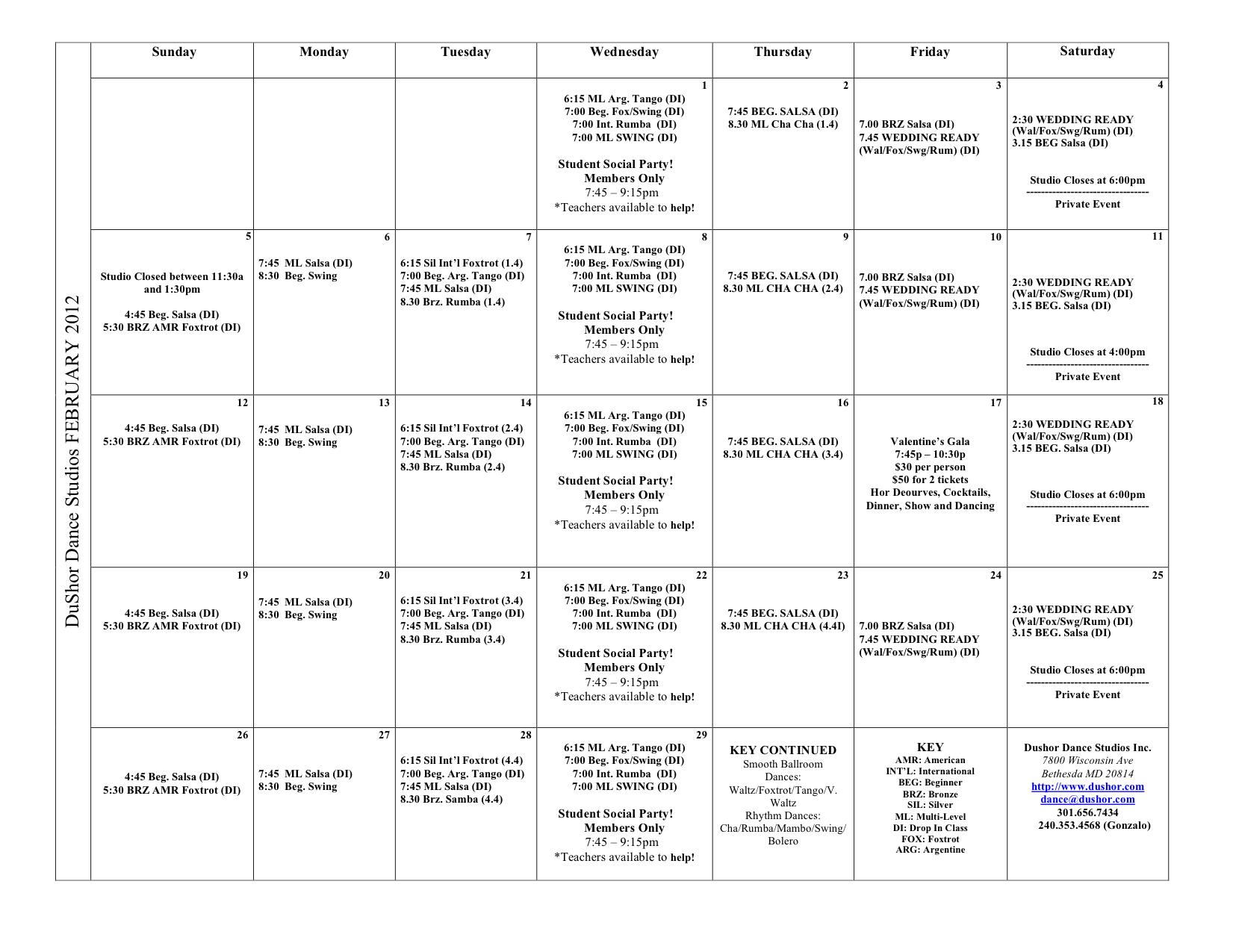 FEBRUARY Calendar