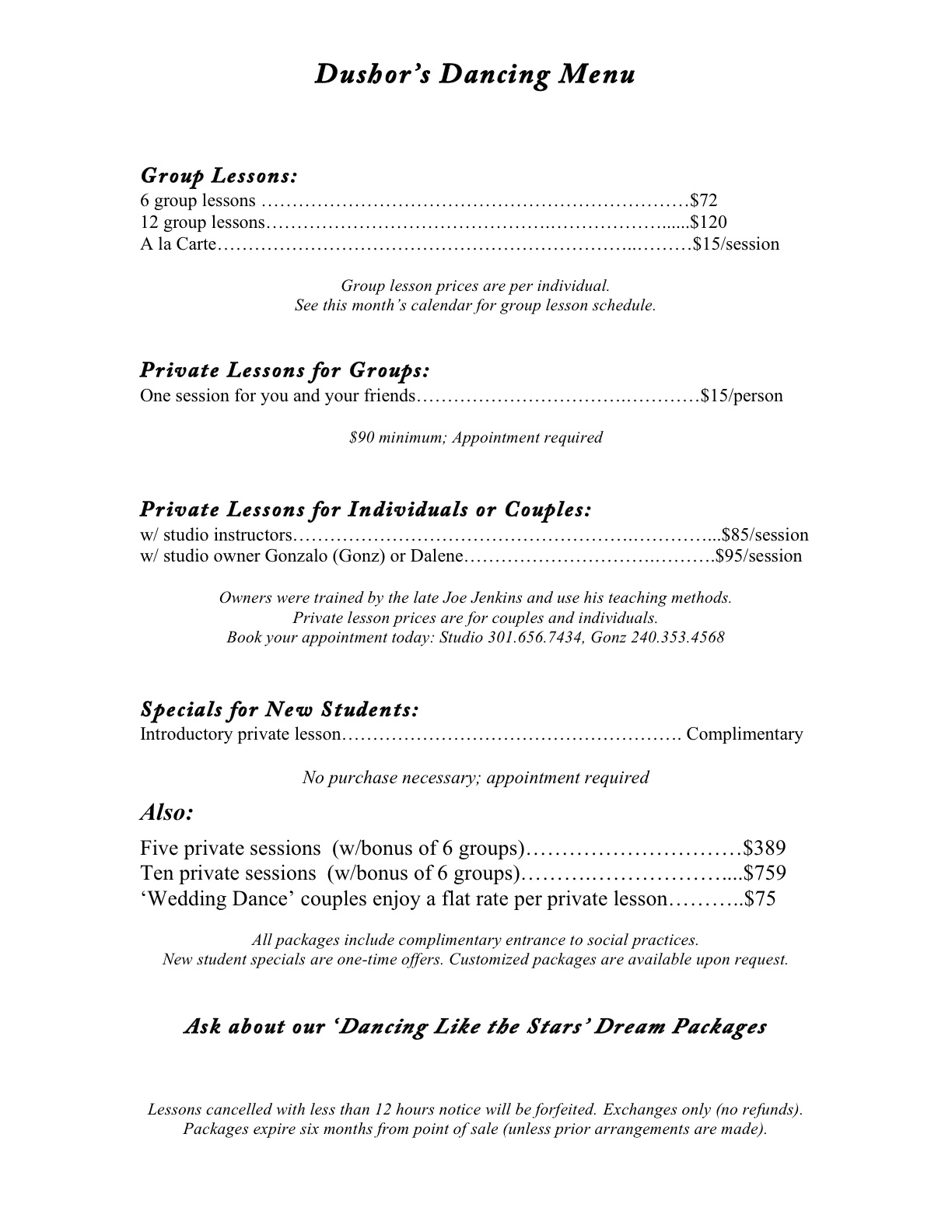 Pricing as of July 2010