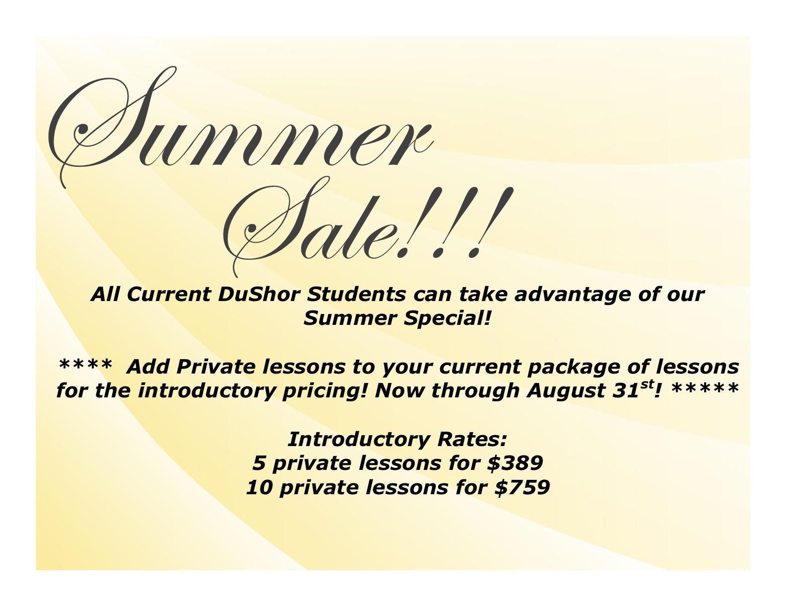 summer special flyer