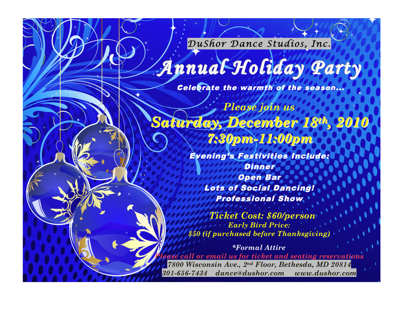 Halloween Party Friday October 29th - 8:00-10:00pm